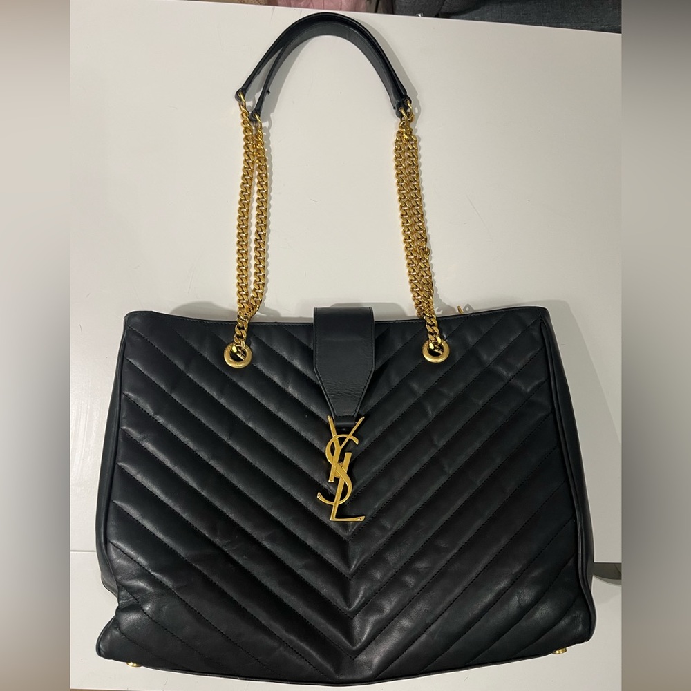 YSL Black Quilted Shoulder Bag